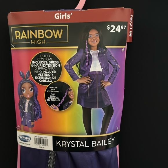 Girls Rainbow High Krystal Bailey Halloween Costume (NWT) - Picture 1 of 4